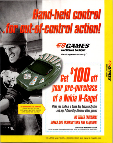 Ebgames nokia gage poster - ebgames,